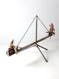 vintage hand-built seesaw