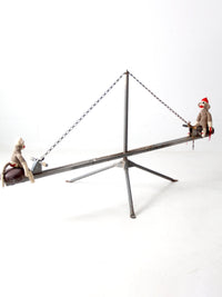 vintage hand-built seesaw
