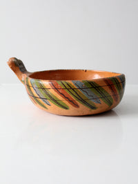 vintage red clay pottery bowl