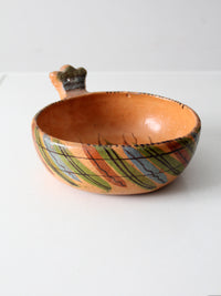 vintage red clay pottery bowl