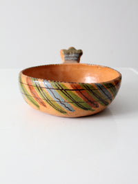 vintage red clay pottery bowl