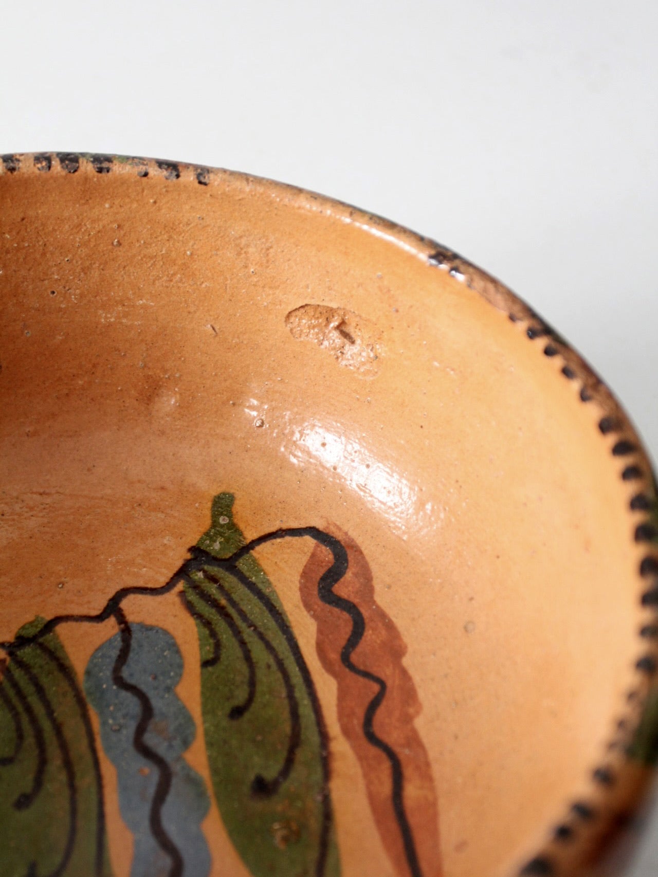 vintage red clay pottery bowl