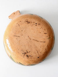 vintage red clay pottery bowl