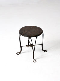 antique Victorian twist leg stool