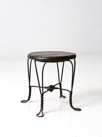 antique Victorian twist leg stool