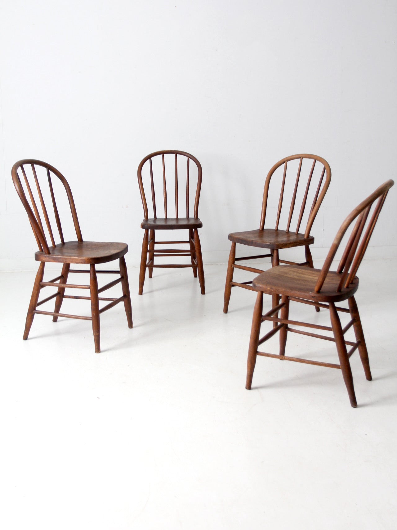 antique spindle back farmhouse chairs set of 4