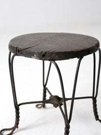 antique Victorian twist leg stool