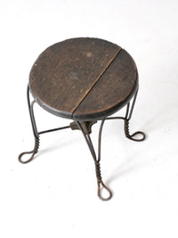 antique Victorian twist leg stool
