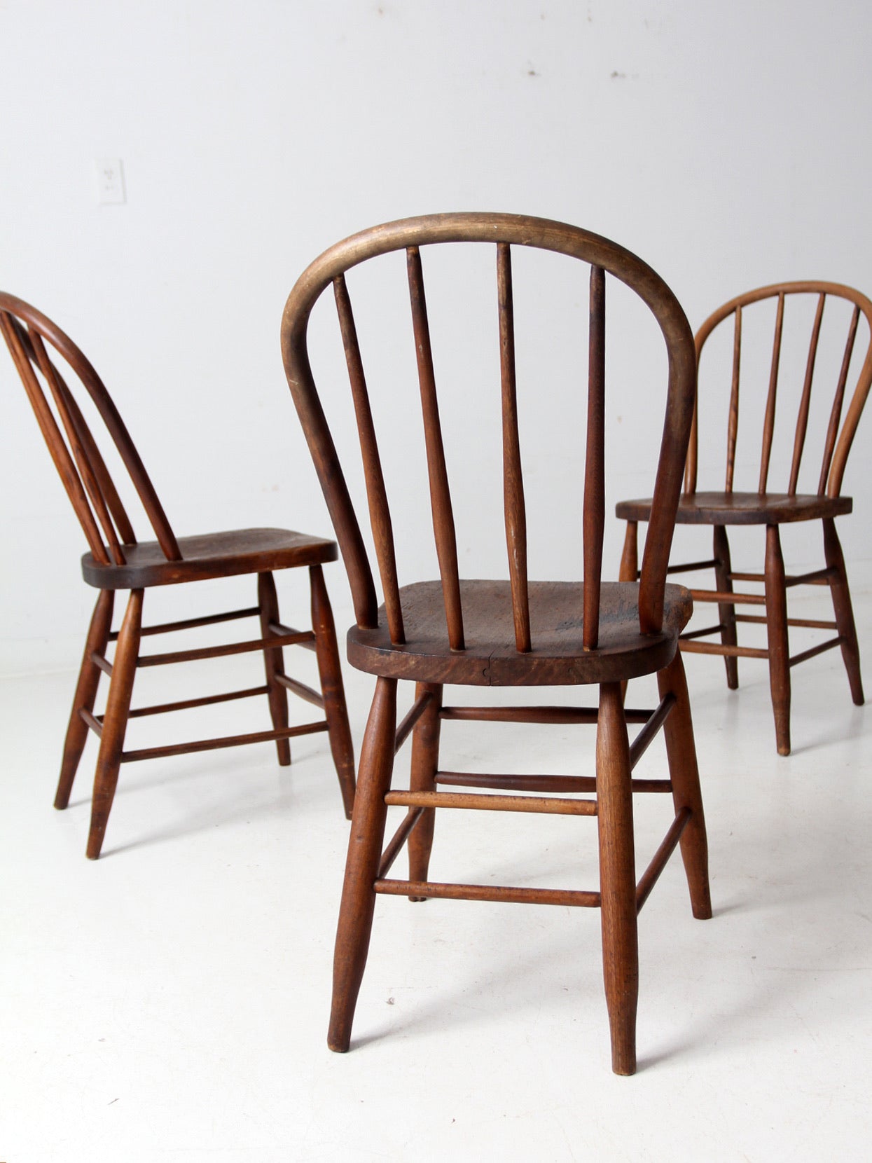 antique spindle back farmhouse chairs set of 4