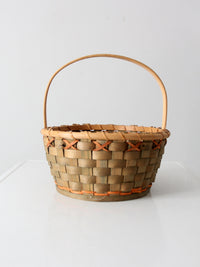 vintage splint weave basket
