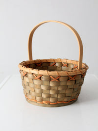 vintage splint weave basket