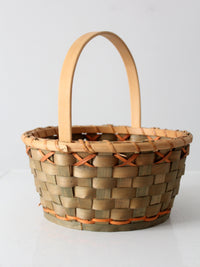 vintage splint weave basket
