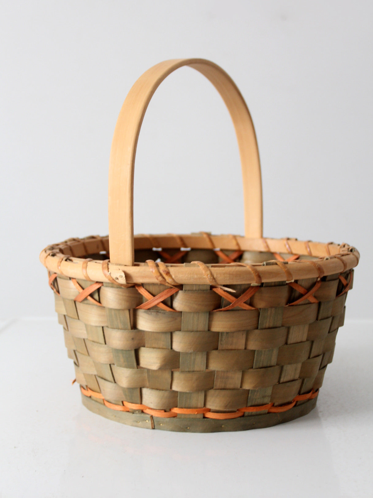 vintage splint weave basket