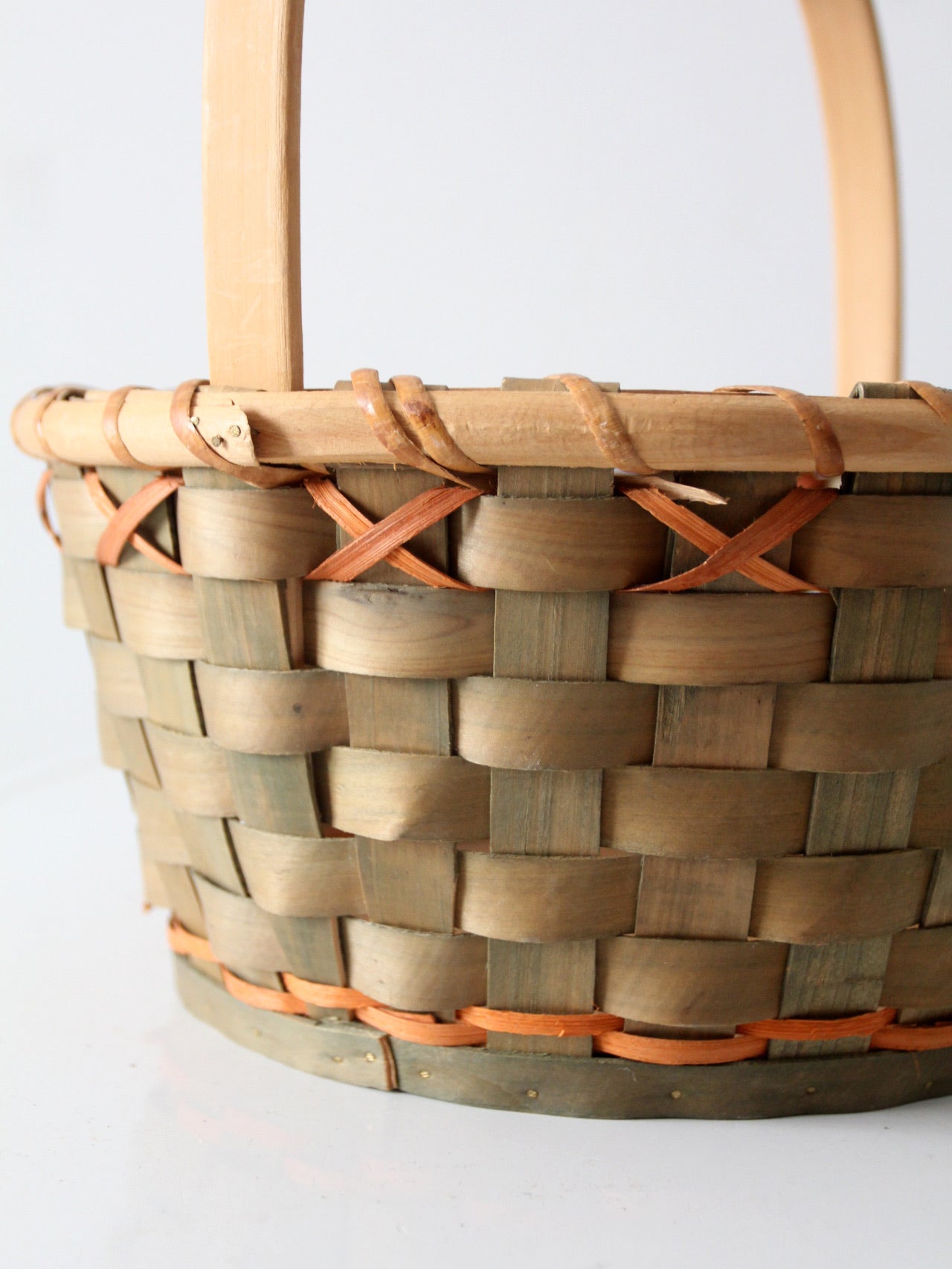 vintage splint weave basket