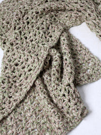 vintage hand-knit throw blanket