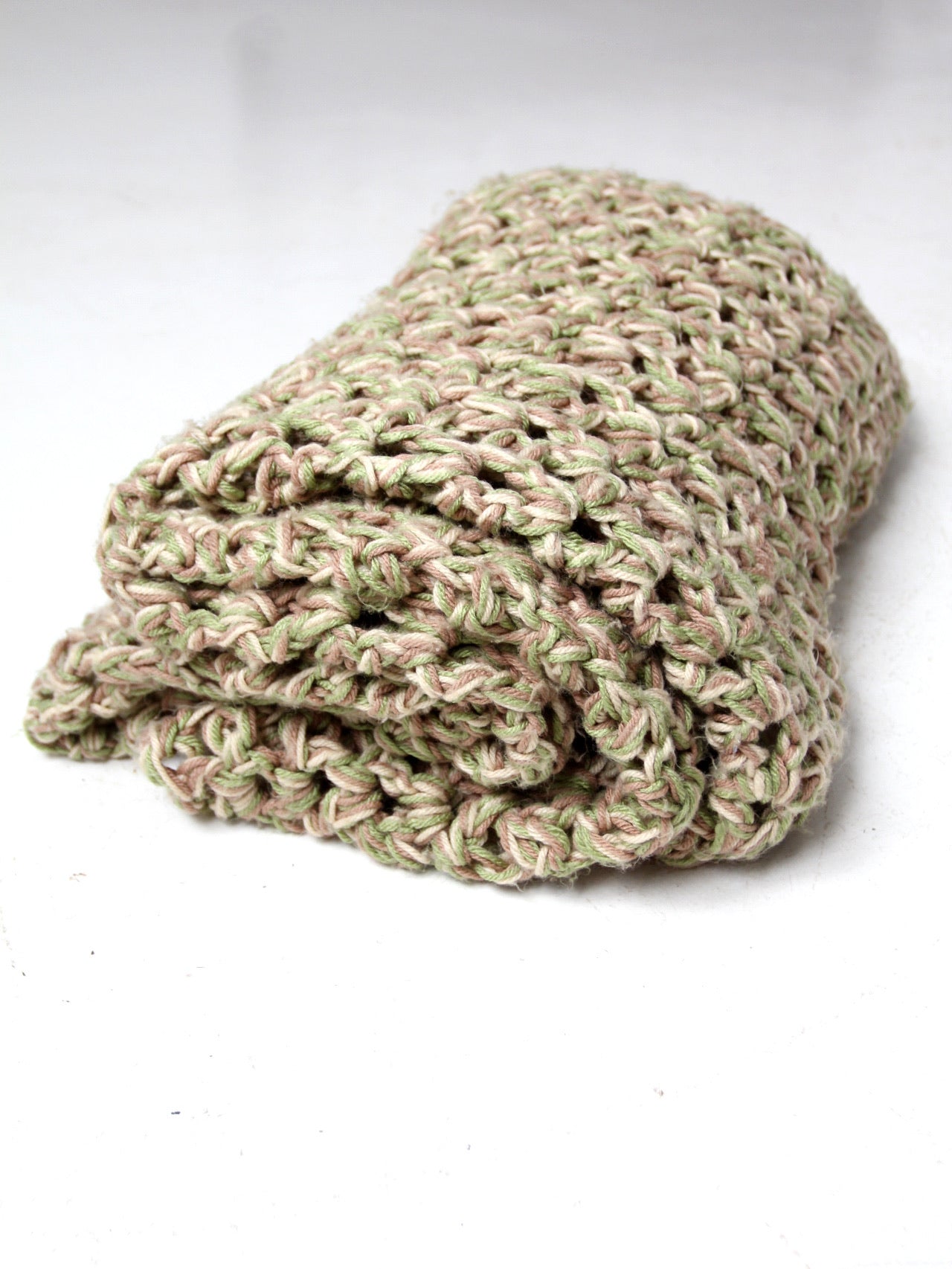 vintage hand-knit throw blanket