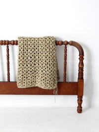 vintage hand-knit throw blanket