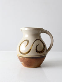 vintage studio pottery pitcher