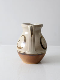 vintage studio pottery pitcher