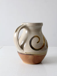 vintage studio pottery pitcher