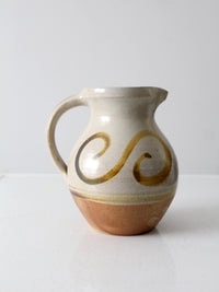 vintage studio pottery pitcher