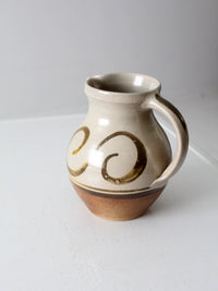 vintage studio pottery pitcher