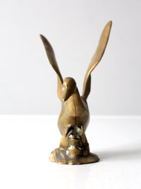 mid 20th century brass duck figurine