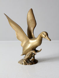mid 20th century brass duck figurine