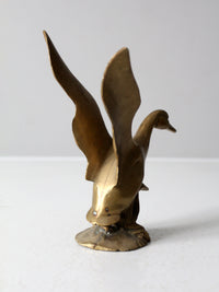 mid 20th century brass duck figurine