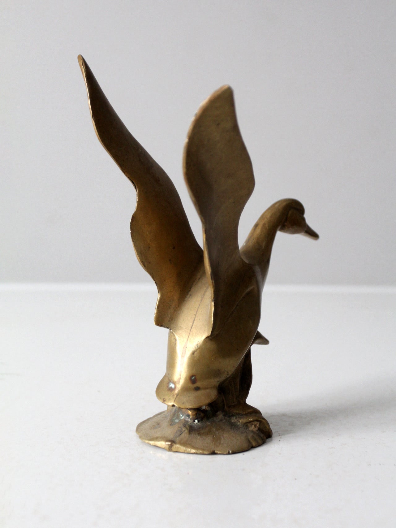mid 20th century brass duck figurine