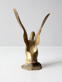 mid 20th century brass duck figurine