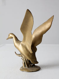 mid 20th century brass duck figurine