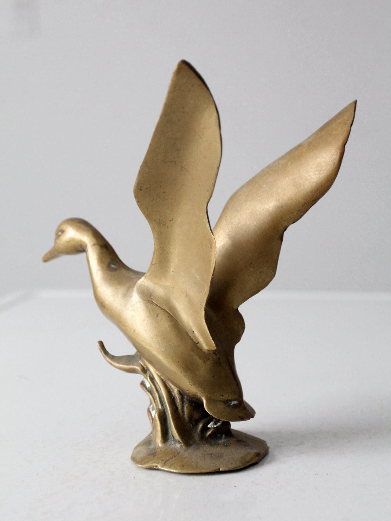 mid 20th century brass duck figurine