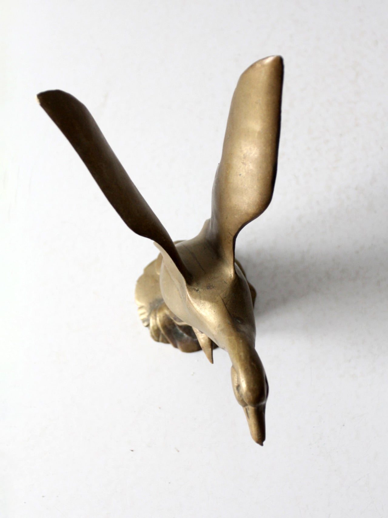 mid 20th century brass duck figurine