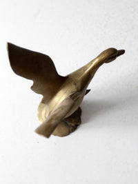 mid 20th century brass duck figurine