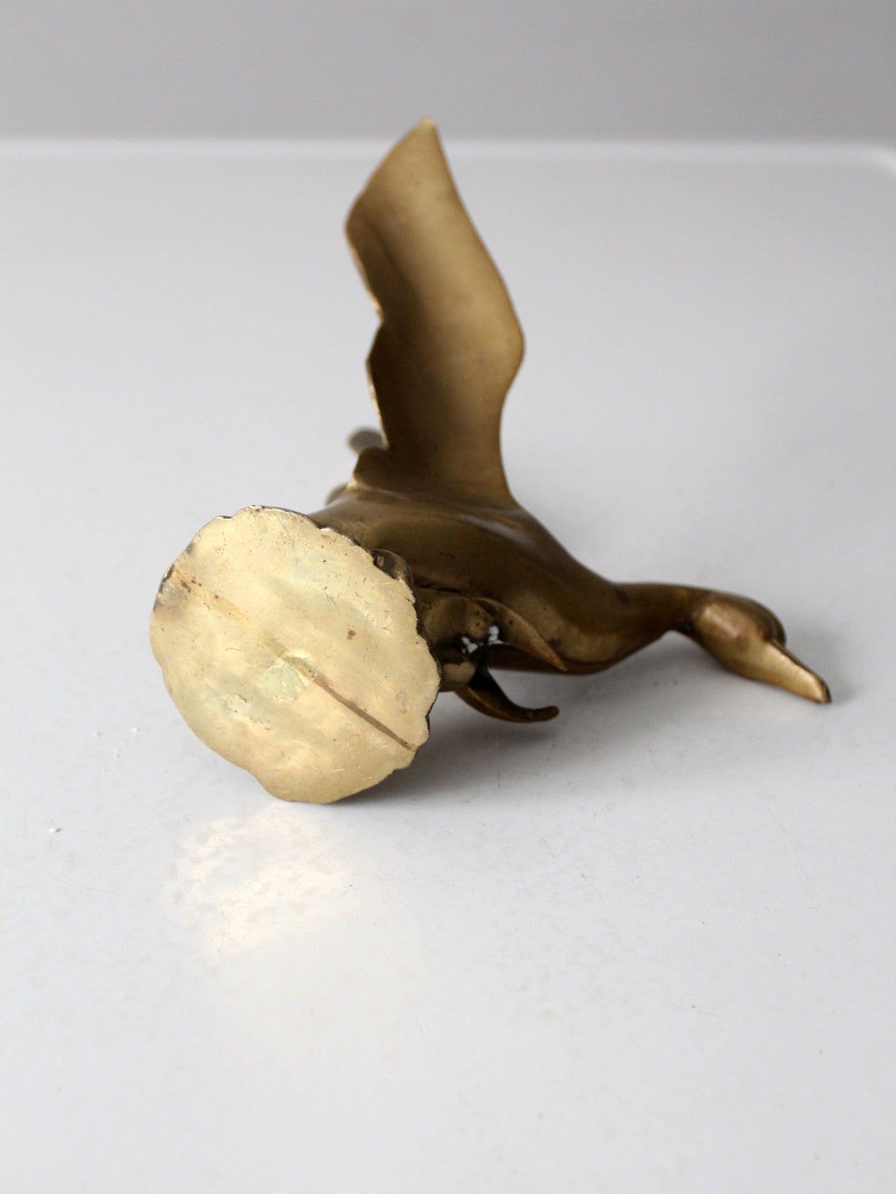 mid 20th century brass duck figurine