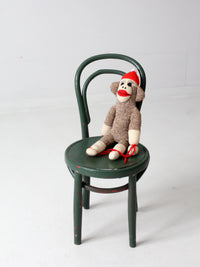 antique kids green bentwood chair