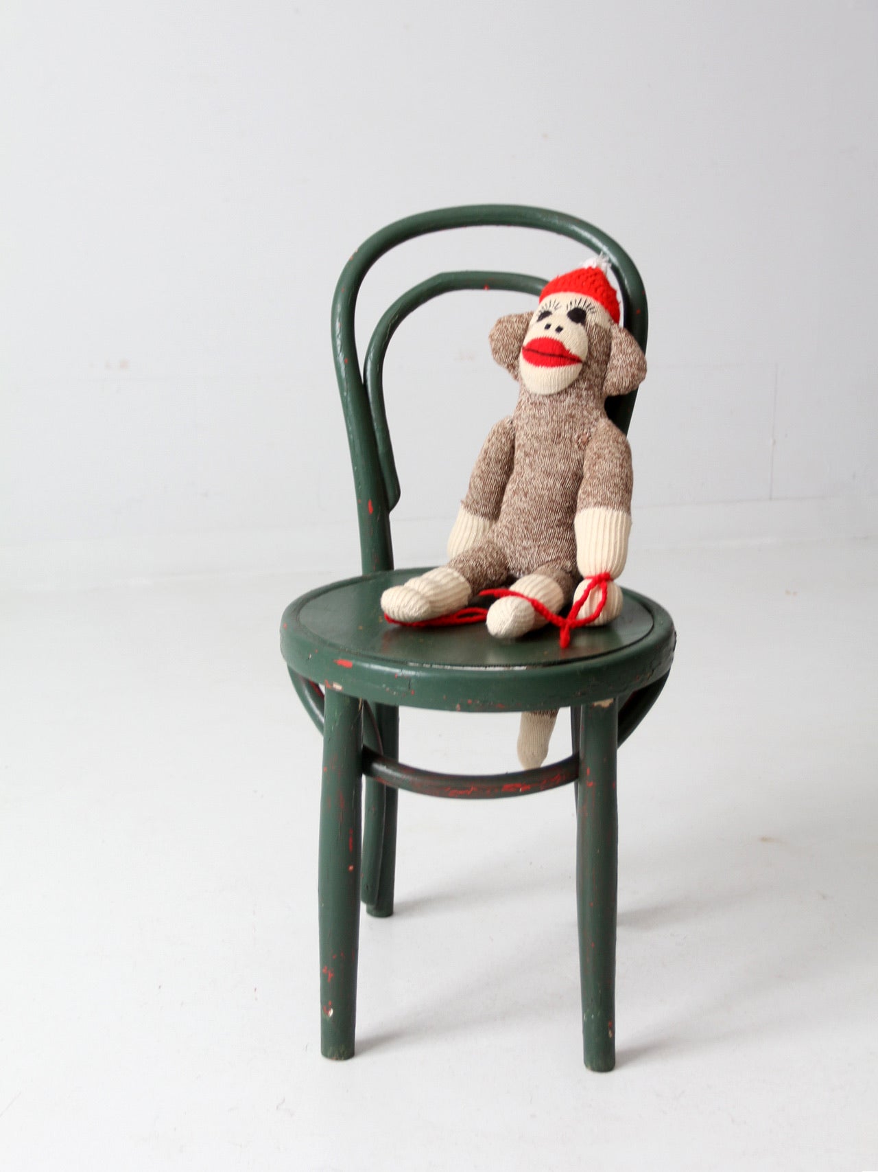 antique kids green bentwood chair