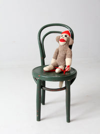 antique kids green bentwood chair