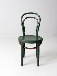 antique kids green bentwood chair