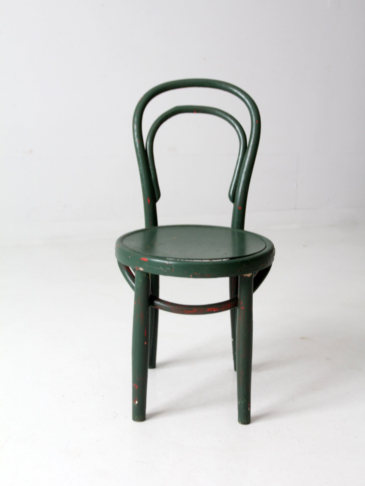 antique kids green bentwood chair