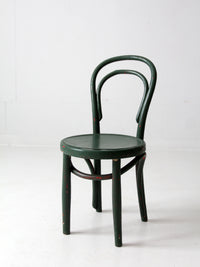 antique kids green bentwood chair