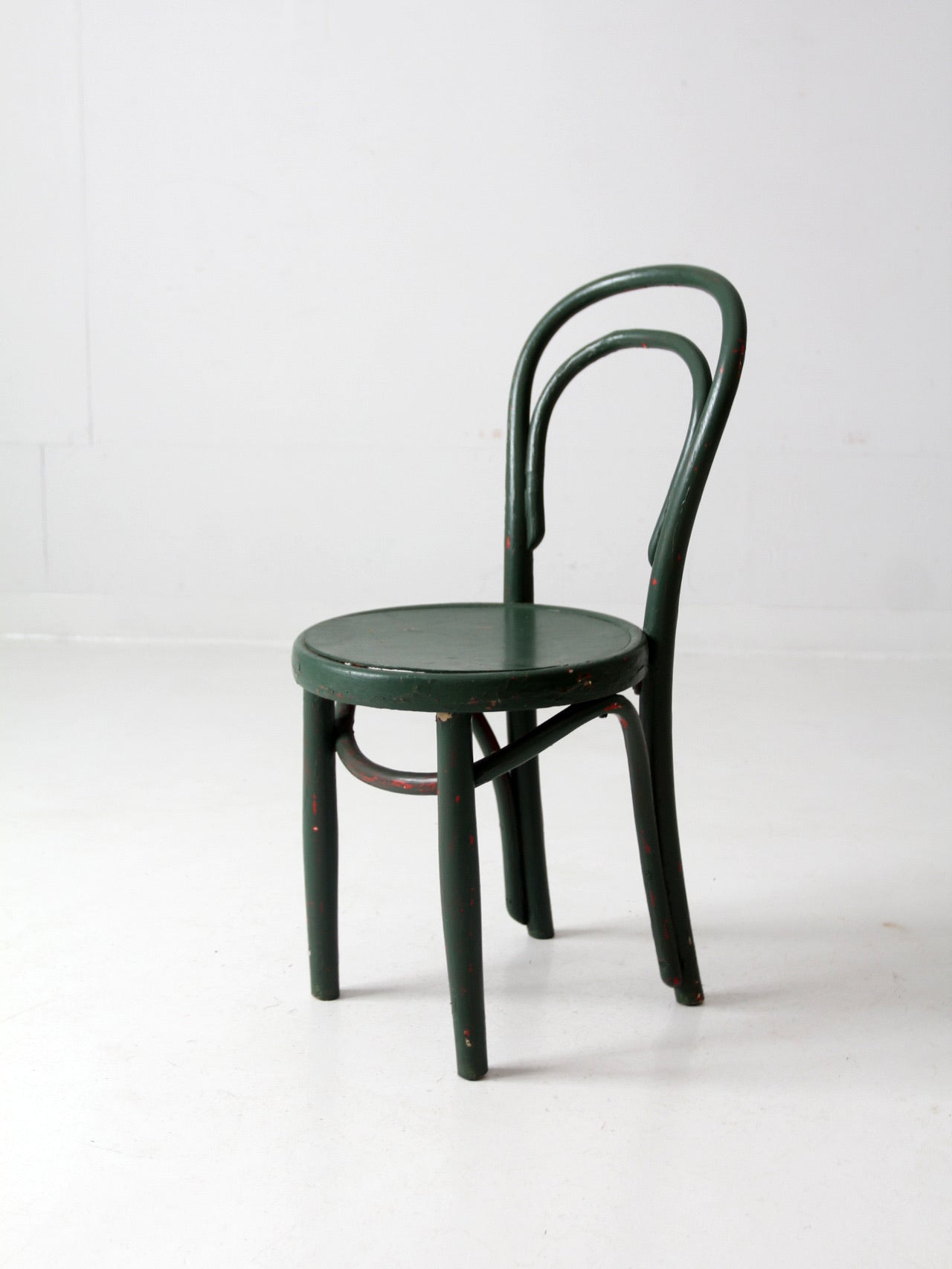 antique kids green bentwood chair