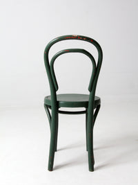 antique kids green bentwood chair