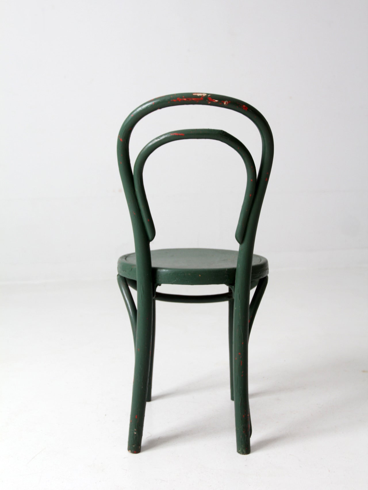 antique kids green bentwood chair