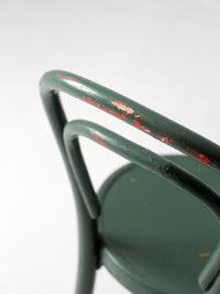 antique kids green bentwood chair