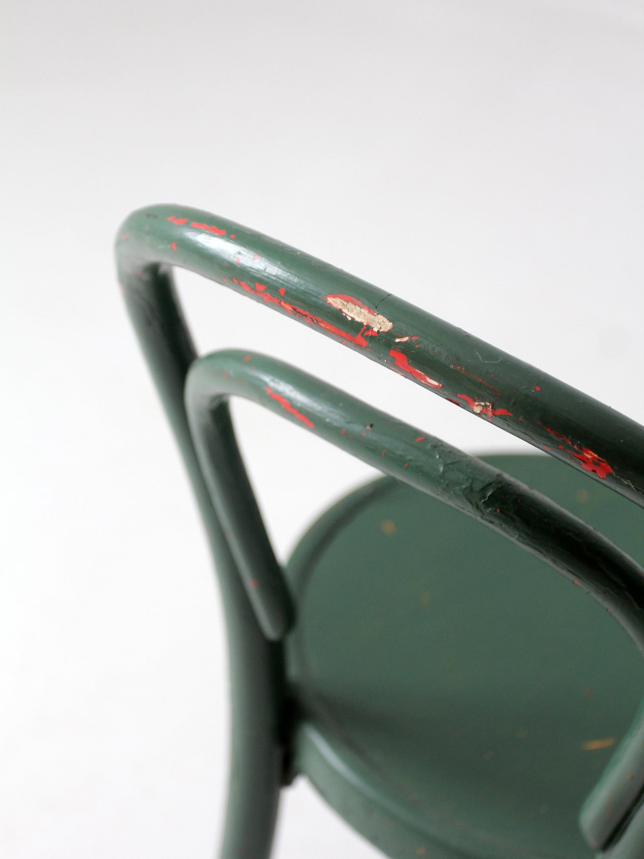 antique kids green bentwood chair