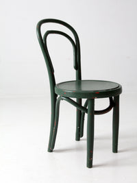 antique kids green bentwood chair