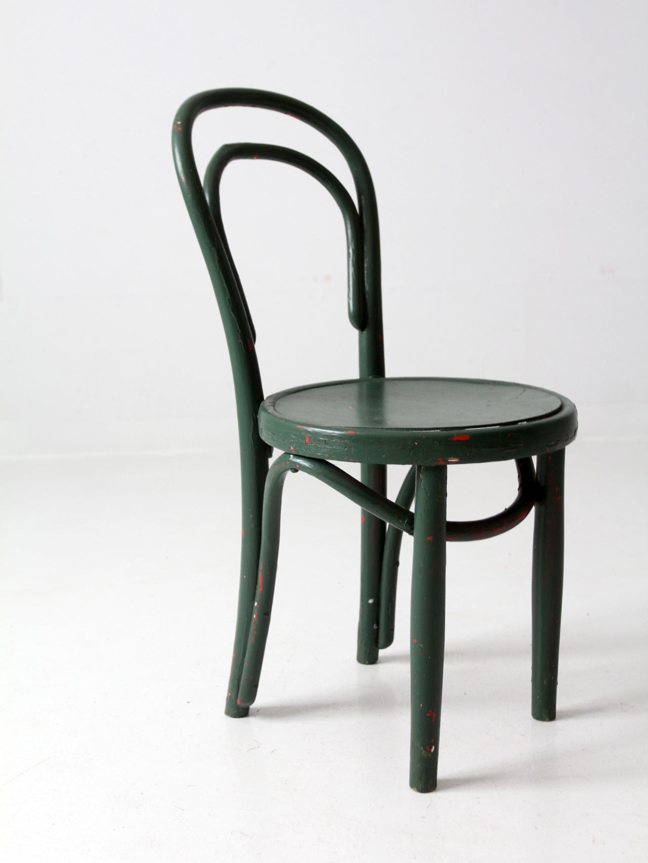 antique kids green bentwood chair