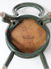 antique kids green bentwood chair